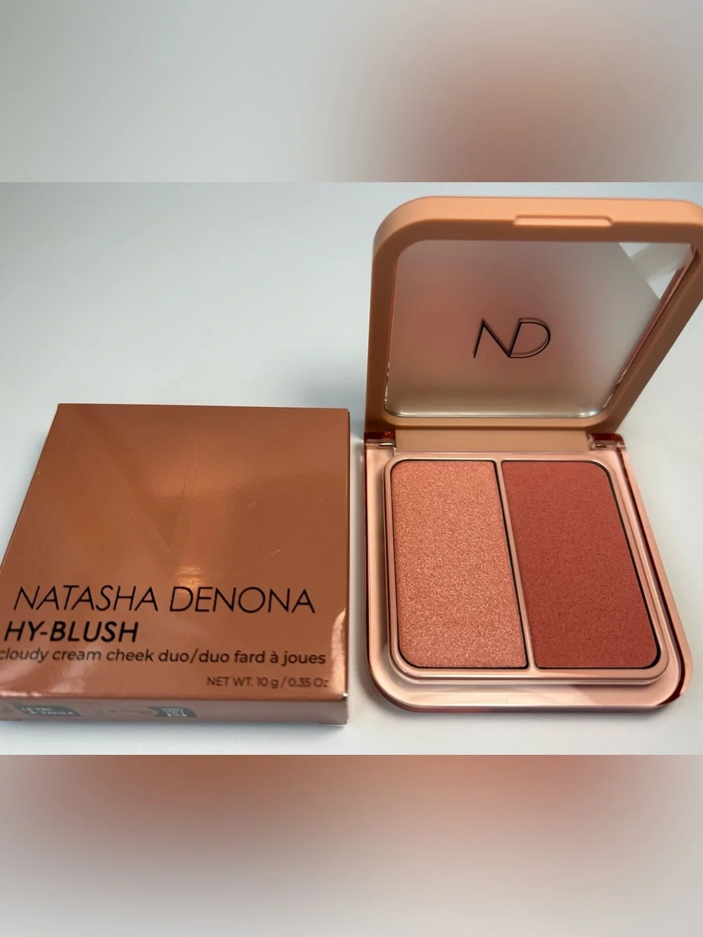 NWT🌷Natasha Denona Hy-Blush Cloudy Cream Cheek Duo in “Nude Muse”
